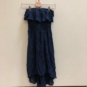 Blue Strapless Sundress